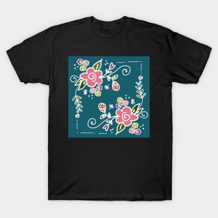 hand drawn floral design T-Shirt